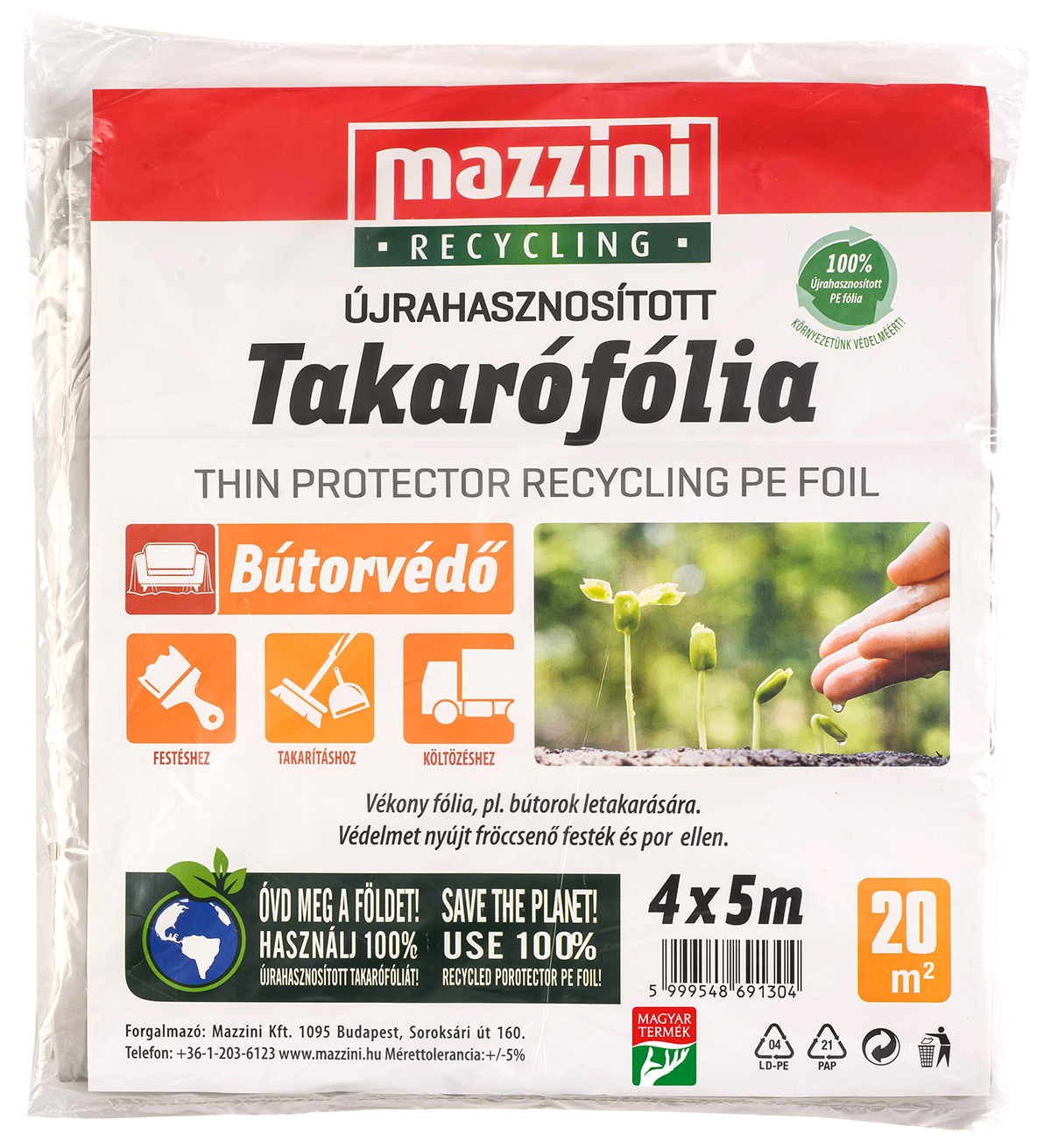 MAZZINI Takarófólia 20 m2  (bútorvédő)